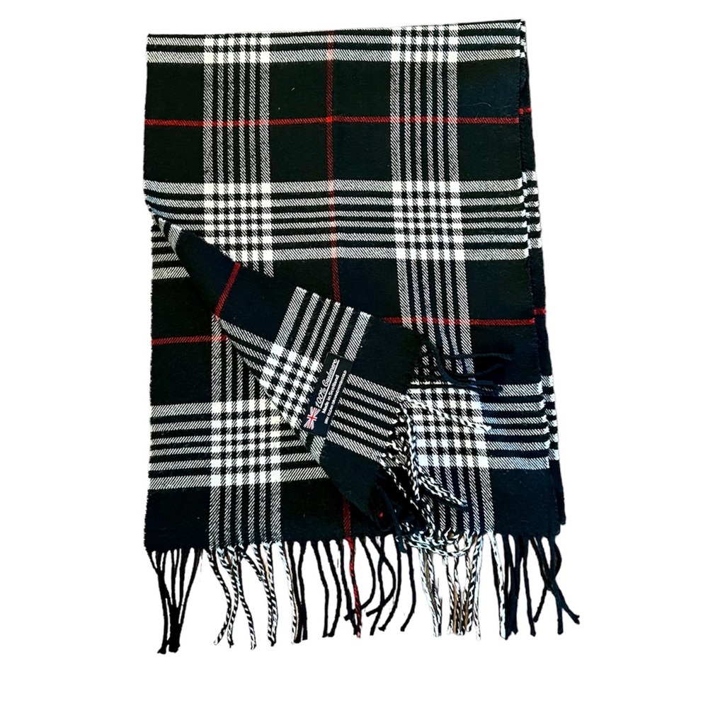 CASHMERE Black Nova Check Scarf
